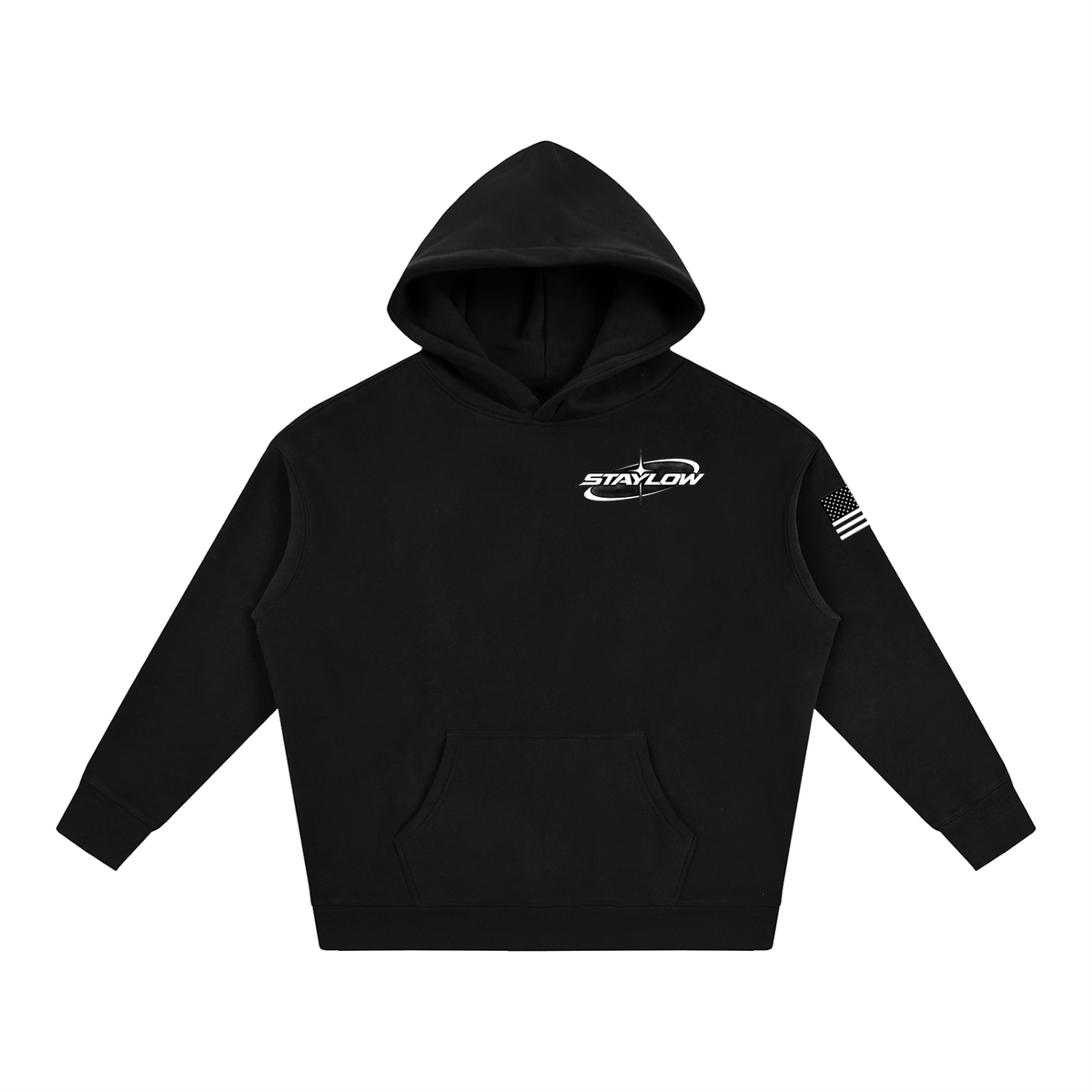 Classic Black STAYLOW Oversized Fleece Hoodie